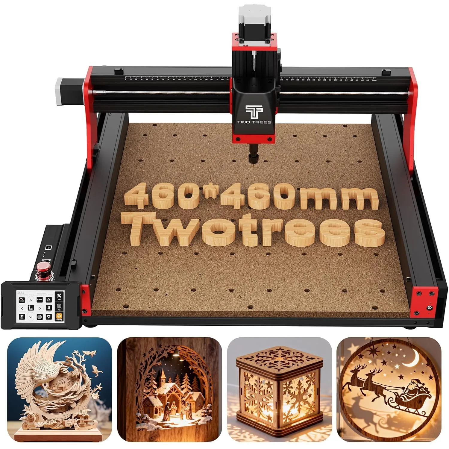 3IDEA Twotrees TTC450 Pro CNC Router Machine,Upgraded 3-Axis Engraving All-Metal Milling Machine for Wood Acrylic MDF Nylon Carving Cutting